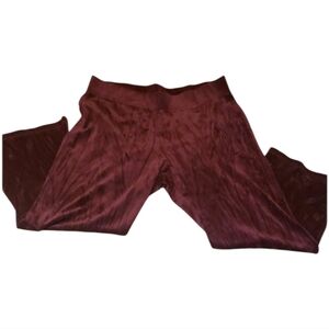 TALBOTS PETITES Velour Jogging Pants Maroon Size XLP